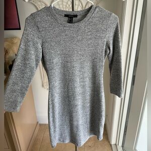 Grey long sleeved mini dress